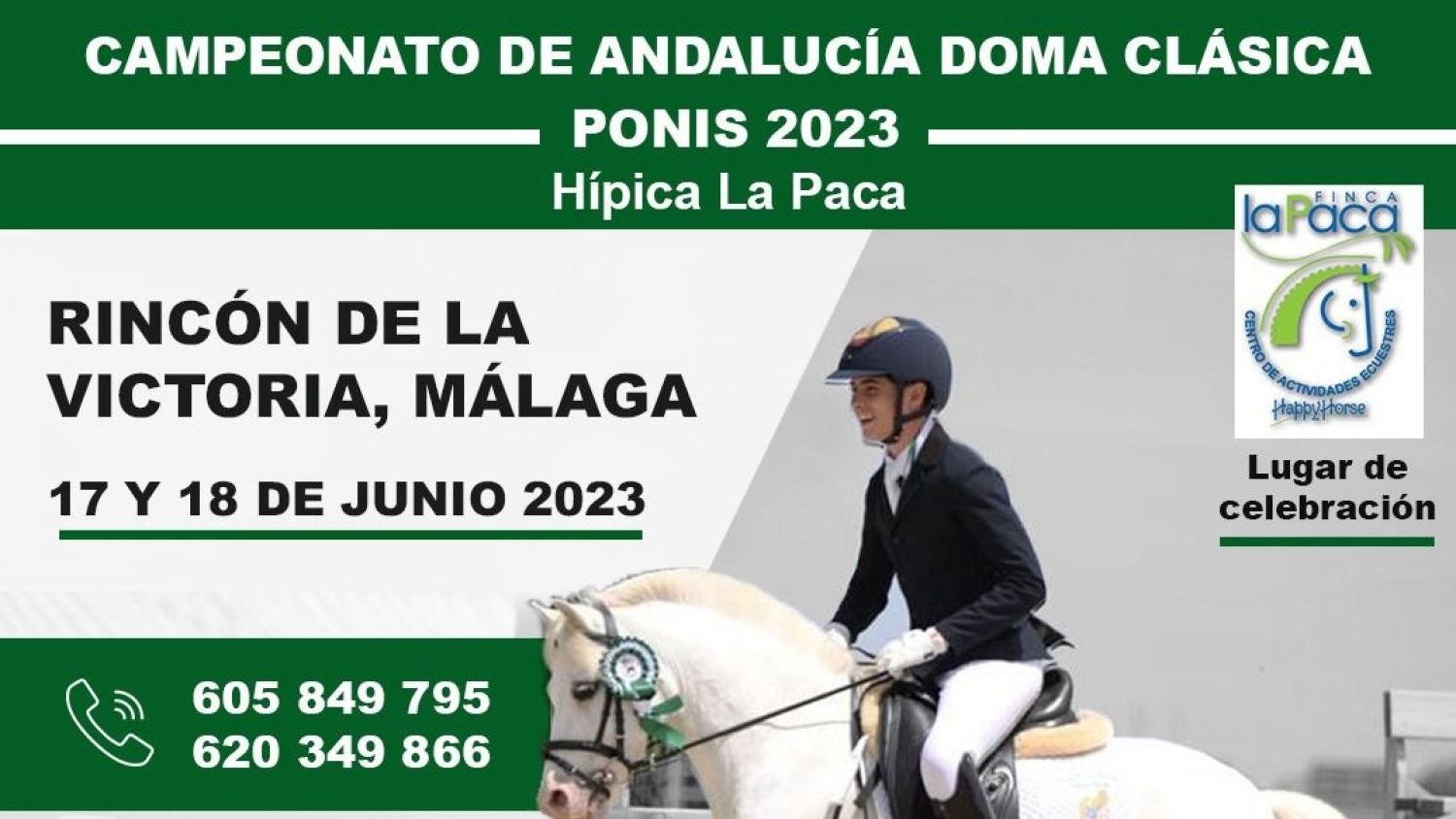 Rincón de la Victoria acogerá el Campeonato de Andalucía Doma Clásica de Ponis los días 17 y 18 de junio
