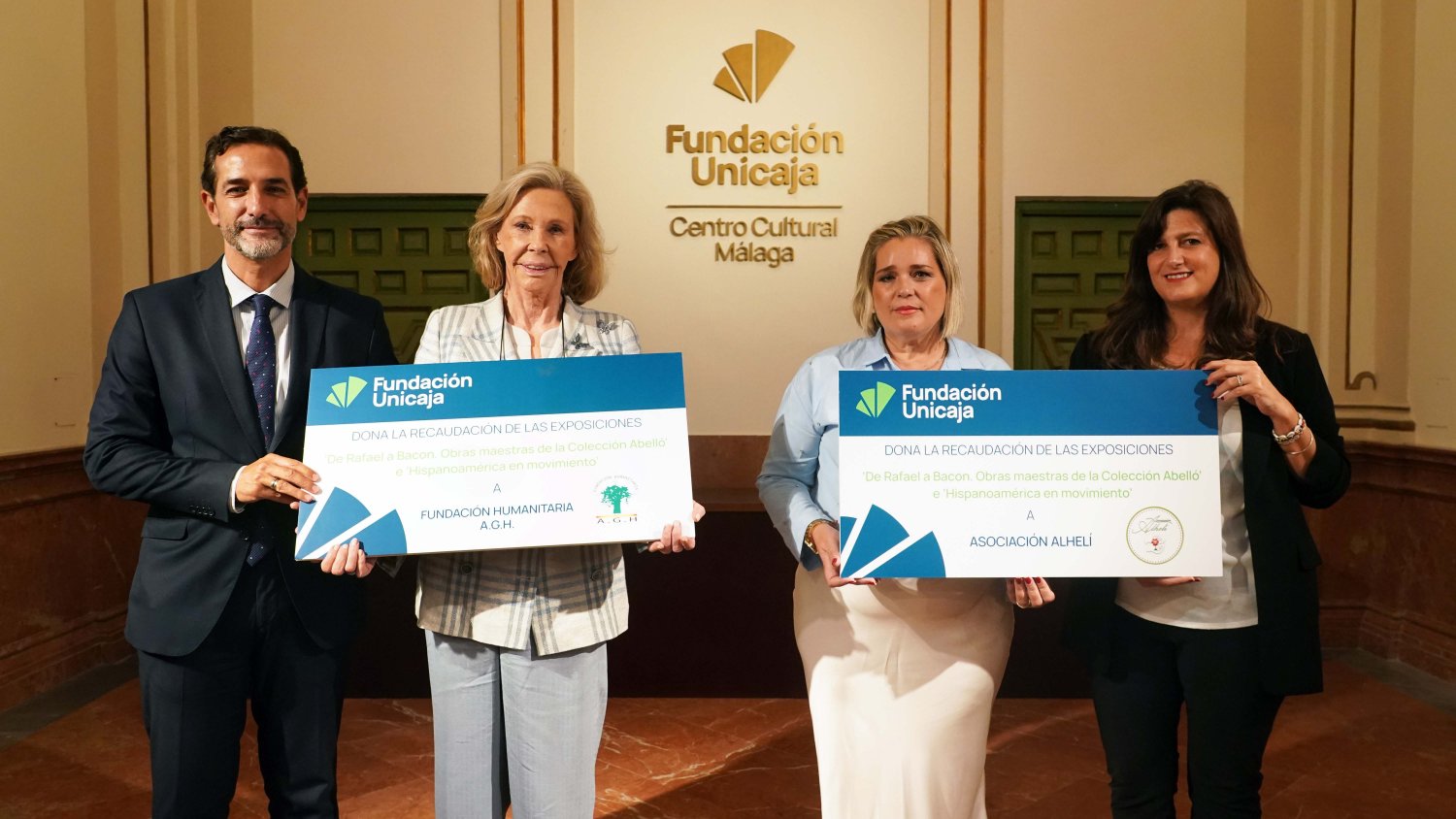 Fundación Unicaja entrega la recaudación de las exposiciones con obras de la Colección Abelló 