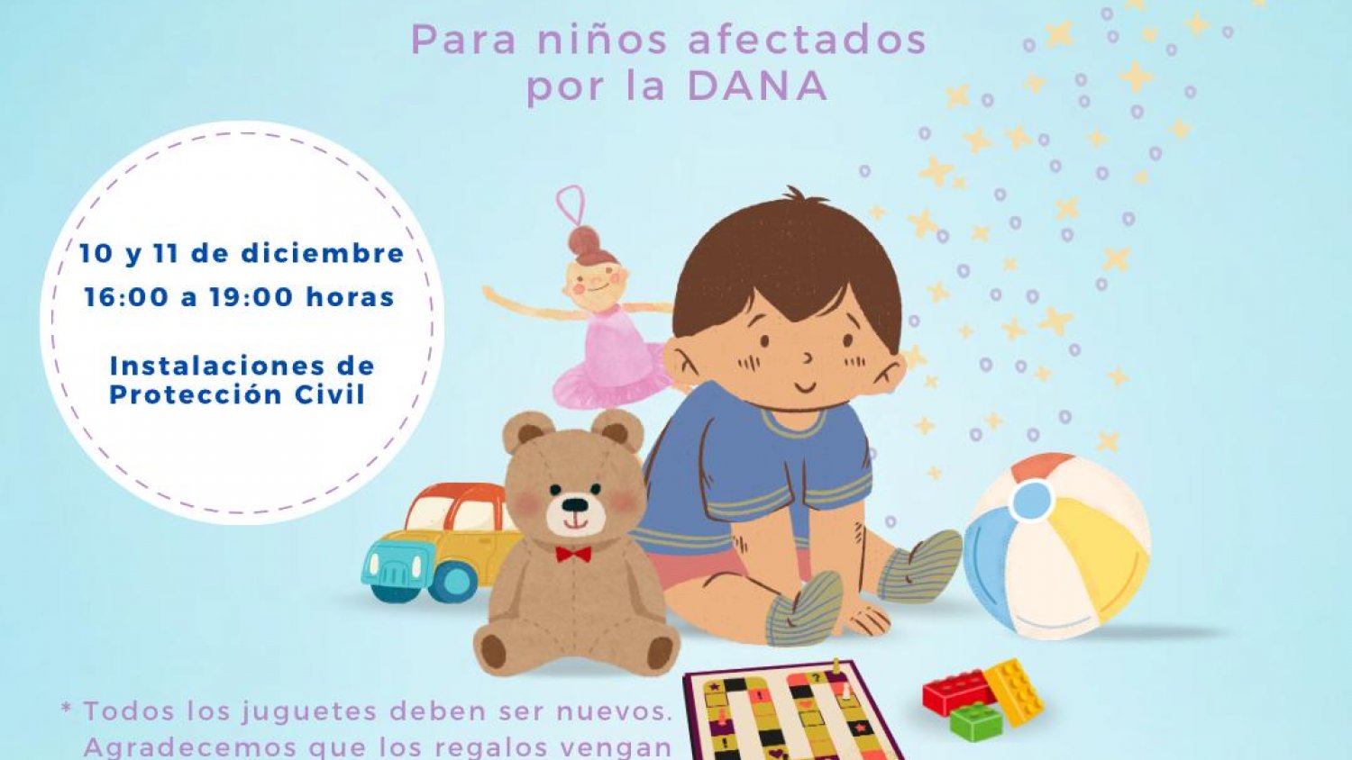 Rincón de la Victoria realizará una campaña de recogida de juguetes para niños y niñas de familias afectadas por la DANA